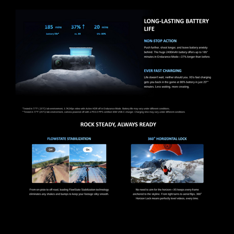 Insta360 X5 Standard/Essentials Bundle 8K 360 Action Cam รับประกันศูนย์ไทย 1 ปี
