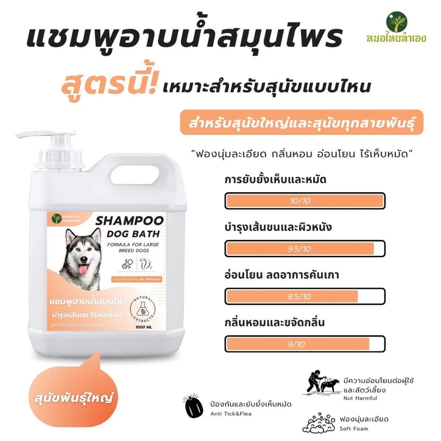 หมอไทยทำเอง แชมพูสุนัขสมุนไพร ออร์แกนิค รูปที่ 4