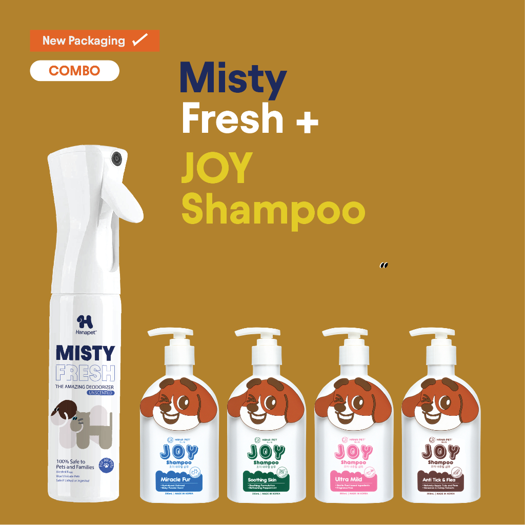 [Combo] Hanapet Misty Fresh Spray 300ml & Joy Shampoo 350ml ชุดคู่ดูแล ...