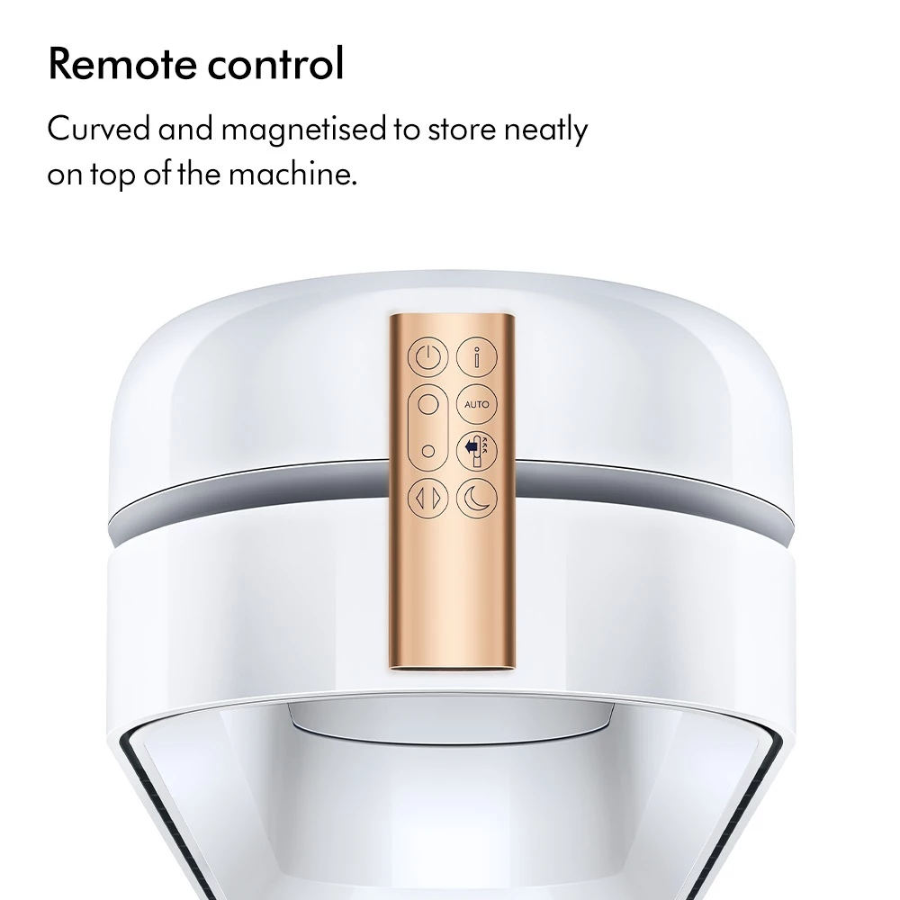 Dyson รุ่น Purifier Cool PC2 De-NOx (White/Gold) พัดลมไร้ใบพัดพร้อมเครื่องฟอกอากาศ เทคโนโลยีทำลายฟอร์มาลดีไฮด์และดูดซับก๊าซ NO₂