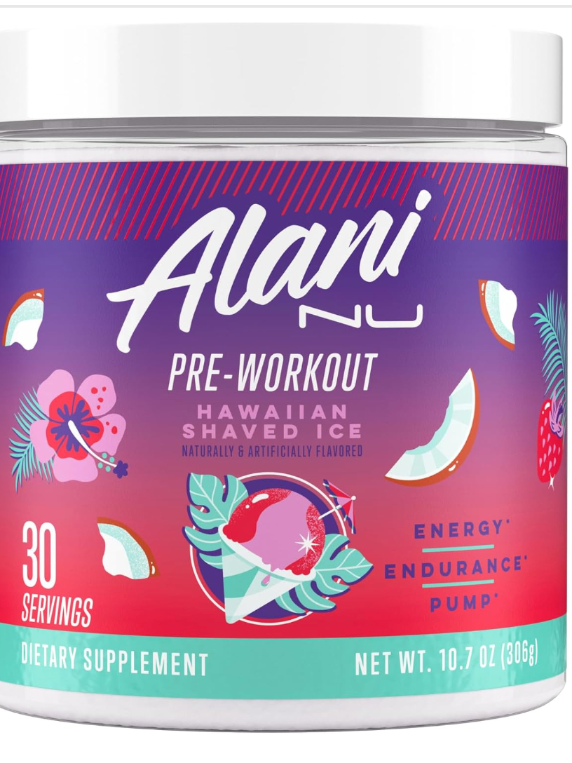 Alani Nu Pre Workout Powder Hawaiian Shaved Ice | Amino Energy Boost ...