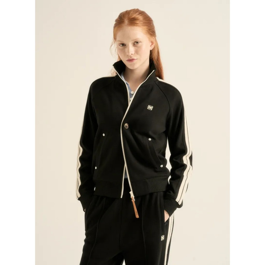 SATUR เสื้อแขนยาว รุ่น Lawton All Day Track Zip-Up Jacket Black