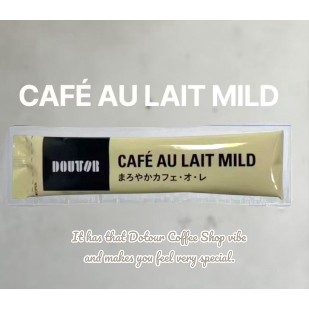 กาแฟนม au lait ที่อร่อยและกลมกล่อมของ Doutor 1 ซอง 13g. กาแฟรสชาติกลม ...