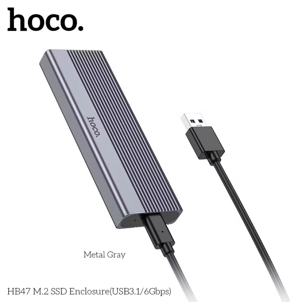 กล่องฮาร์ดดิส HOCO HB47 HB47A กล่องฮาร์ดไดรฟ์ M.2 SSD Enclosure USB3.1/ ...