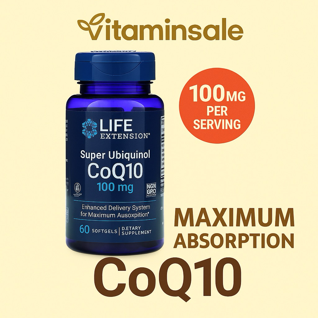 Life Extension Super Ubiquinol CoQ10 100mg 60 Softgels โคเอนไซม์สูตรดูด ...