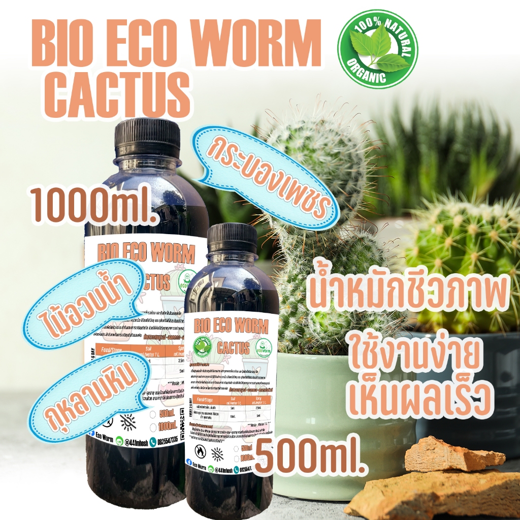 ปุ๋ย Cactus แคคตัส(cactus fertilizer)🌵กระบองเพชร🌵 ไม้อวบน้ำ เพิ่มหัว เร่งดอก ใช้งานง่ายเห็นผลชัดเจน