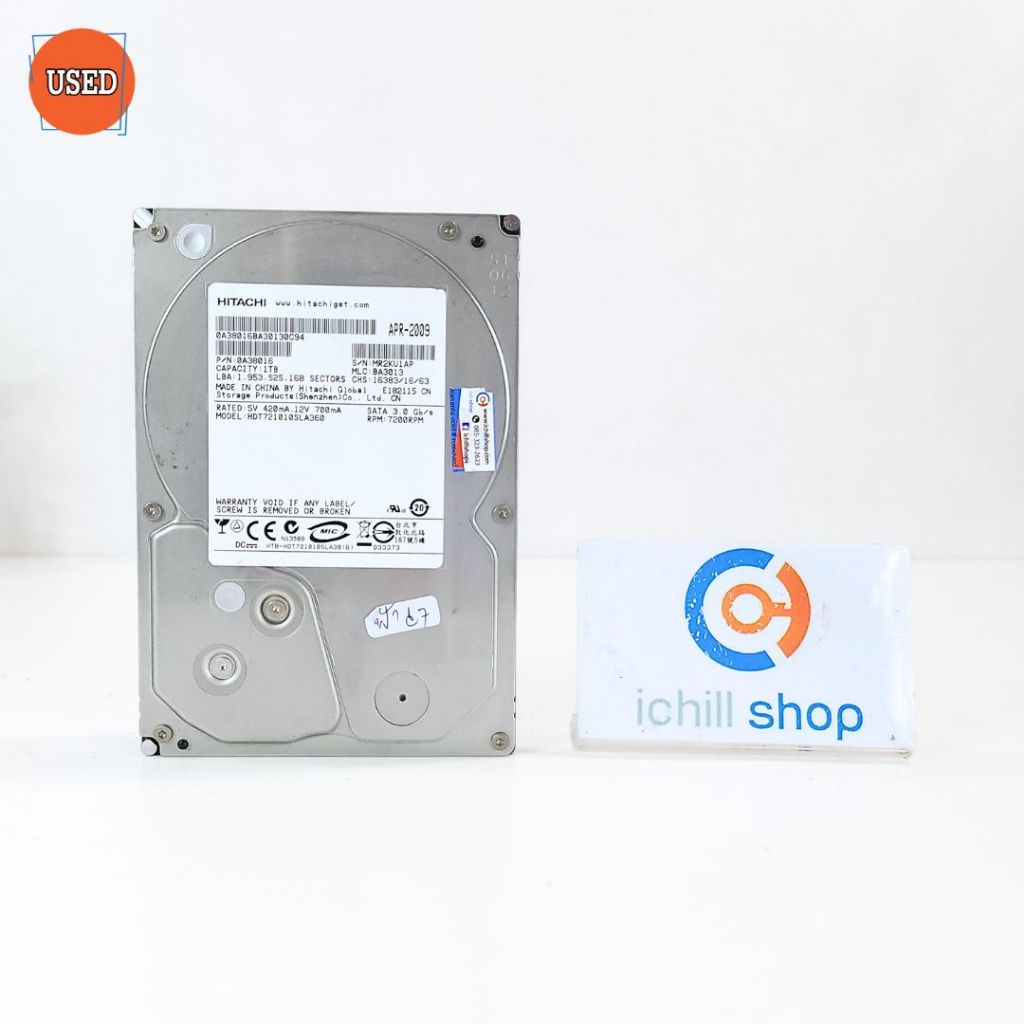 HDD (ฮาร์ดดิสก์) HITACHI 1TB 7200RPM SATA-3 ประกันร้าน 30 วัน P14769 ...