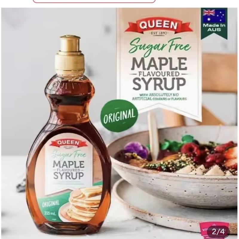 เมเปิ้ลไซรัป สูตรไม่มีน้ำตาล sugar free Queen Maple Syrup | Shopee Thailand