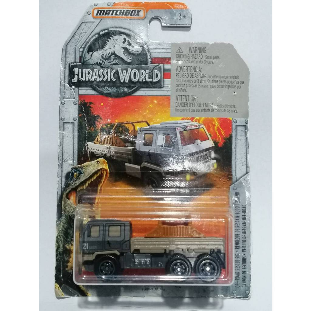โมเดลรถ Matchbox Jurassic World Off Road Rescue Rig Mini Toy Vehicle ...