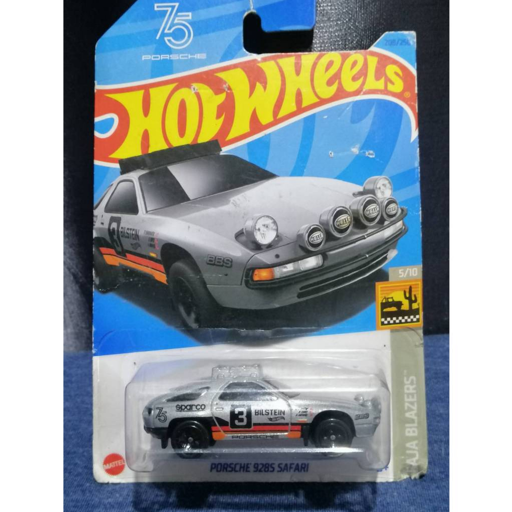 Hot Wheels Porsche 928S Safari Baja Blazers Die-Cast Car - 1:64 Scale Silver Edition 208/250