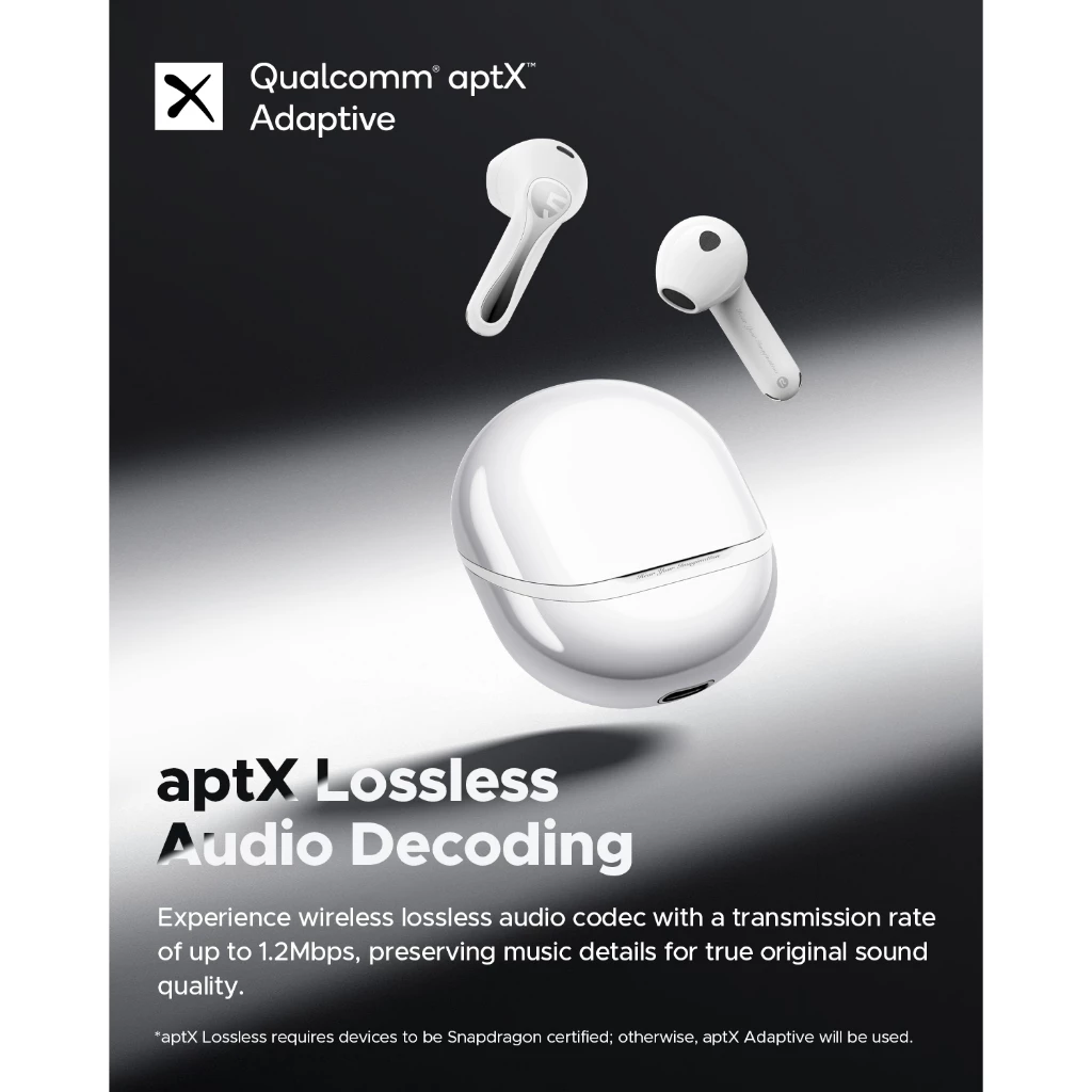 SOUNDPEATS Air5 หูฟังบลูทูธ 5.4 มี Game Mode หูฟังไร้สาย Snapdragon Sound aptX มี ANC