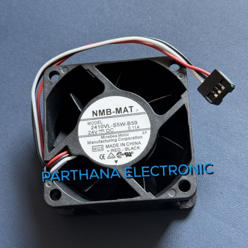 2410VL-S5W-B59 24V 0.11A 60mm Cooling Fan - 3-Wire, 4200 RPM, 22.8 CFM, 35 DB, Replacement For A90L-0001-0581