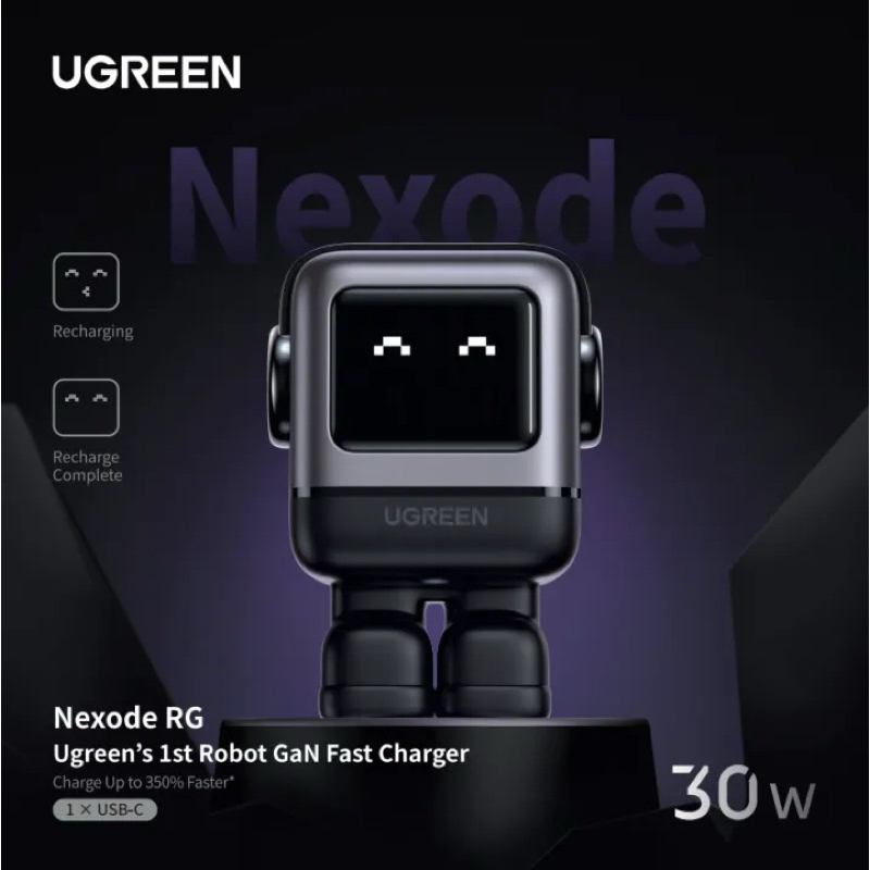 Ugreen Uno 30W/65W RoboGaN Charger USB C Mini Robot Nexode GaN Fast ...