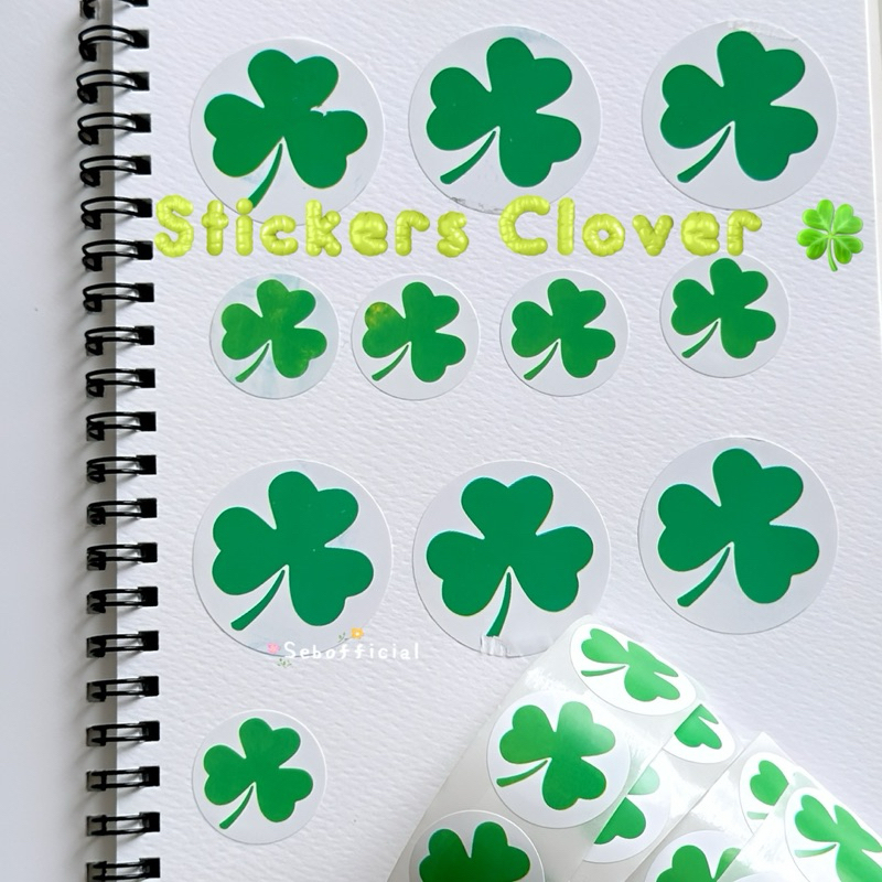 Stickers Clover | สติ๊กเกอร์รูปโคลเวอร์ สติกเกอร์ ใบโคลเวอร์ แบบแบ่งขาย ...