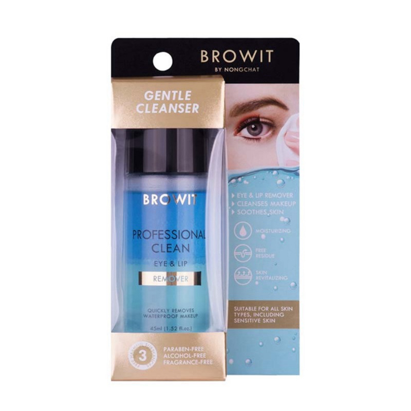 BROWIT PROFESSIONAL CLEAN EYE & LIP REMOVER 45ml. | Shopee Thailand