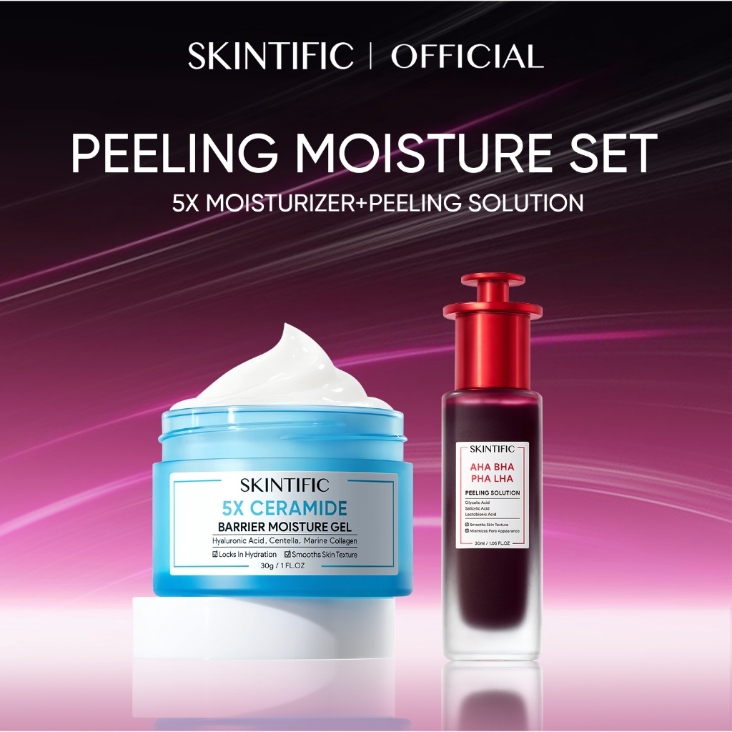 SKINTIFIC AHA BHA PHA LHA Peeling Solution 2PCS ผลัดเซลล์ผิวใน 60 ...