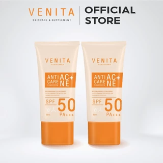 โปรโมชั่น Flash Sale : VENITA ครีมกันแดดเวนิต้า Venita Anti-Acne Care Sunscreen SPF50PA plus 30gเนื้อครีมเจลซึมเร็ว