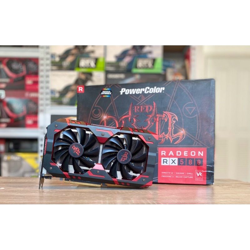 การ์ดจอ VGA POWER COLOR RED DEVIL RX 580 8GB GDDR5 มือสอง | Shopee Thailand