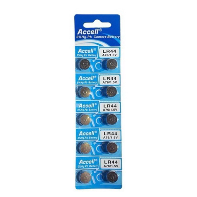 ถ่านAccell LR44/AG13/A76 1.5V แผง10ก้อน | Shopee Thailand