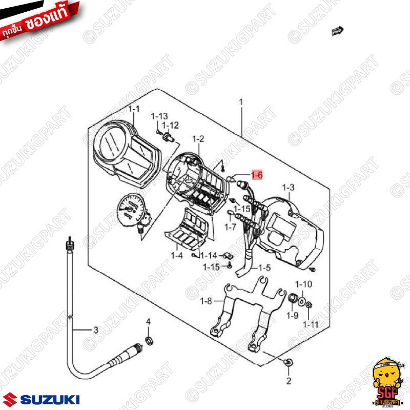 หลอดไฟเรือนไมล์ 12V2W BULB, SPEEDDOMETER แท้ Suzuki GD110 | Shopee Thailand