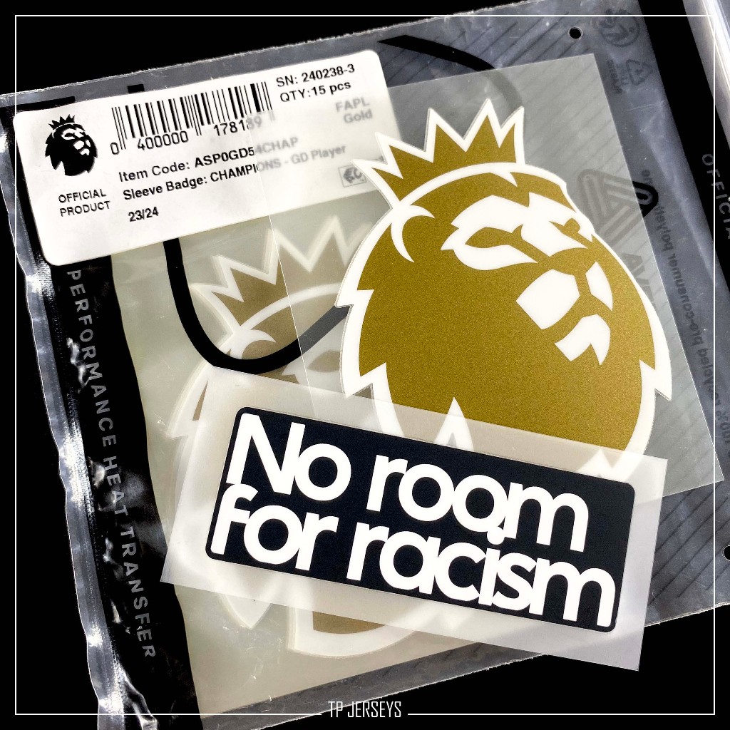 2023-27 EPL Champions + No room for racism Official Patch Set | Shopee ...