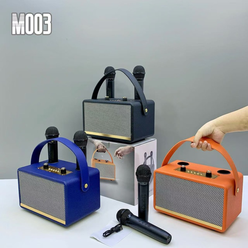 ลำโพงบลูทูธ ปรับแอคโค่ไมค์ได้ รุ่น M003 ฟรี ไมค์ลอย2ตัว เบสแน่น เสียง ...