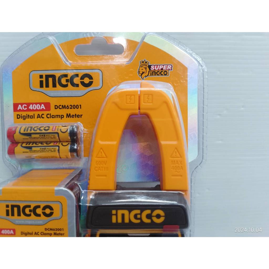 INGCO ดิจิตอลแคลมป์มิเตอร์ AC 400A รุ่น DCM62001 | Shopee Thailand