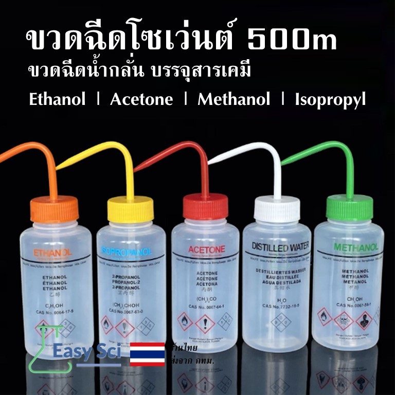 VASANA 2 PCS 500ml Safety Wash Bottle Transparent Plastic Tattoo