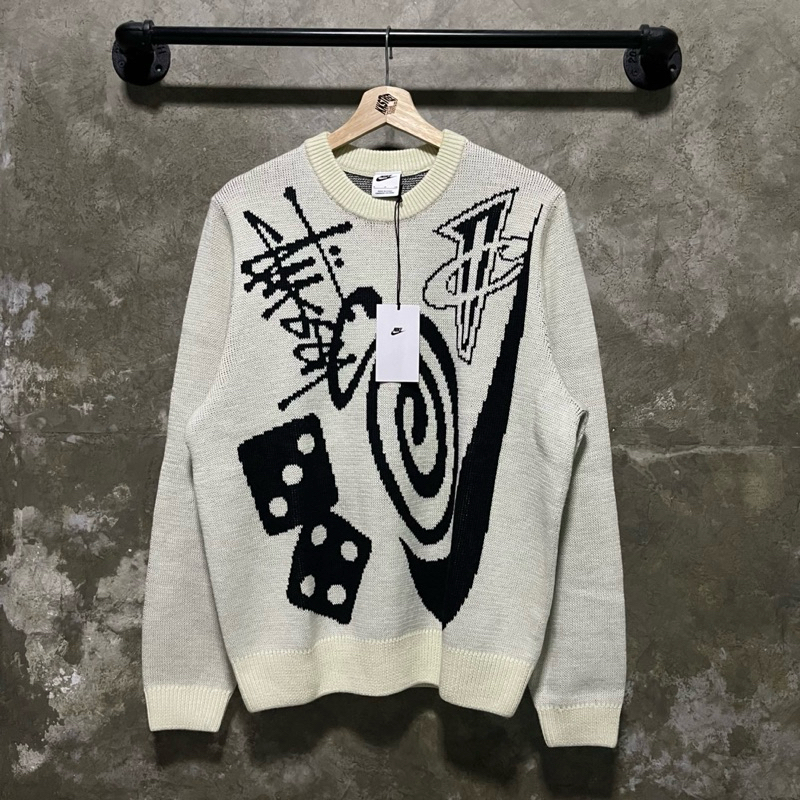 Stussy x Nike Icon Knit Sweater Natural | Shopee Thailand