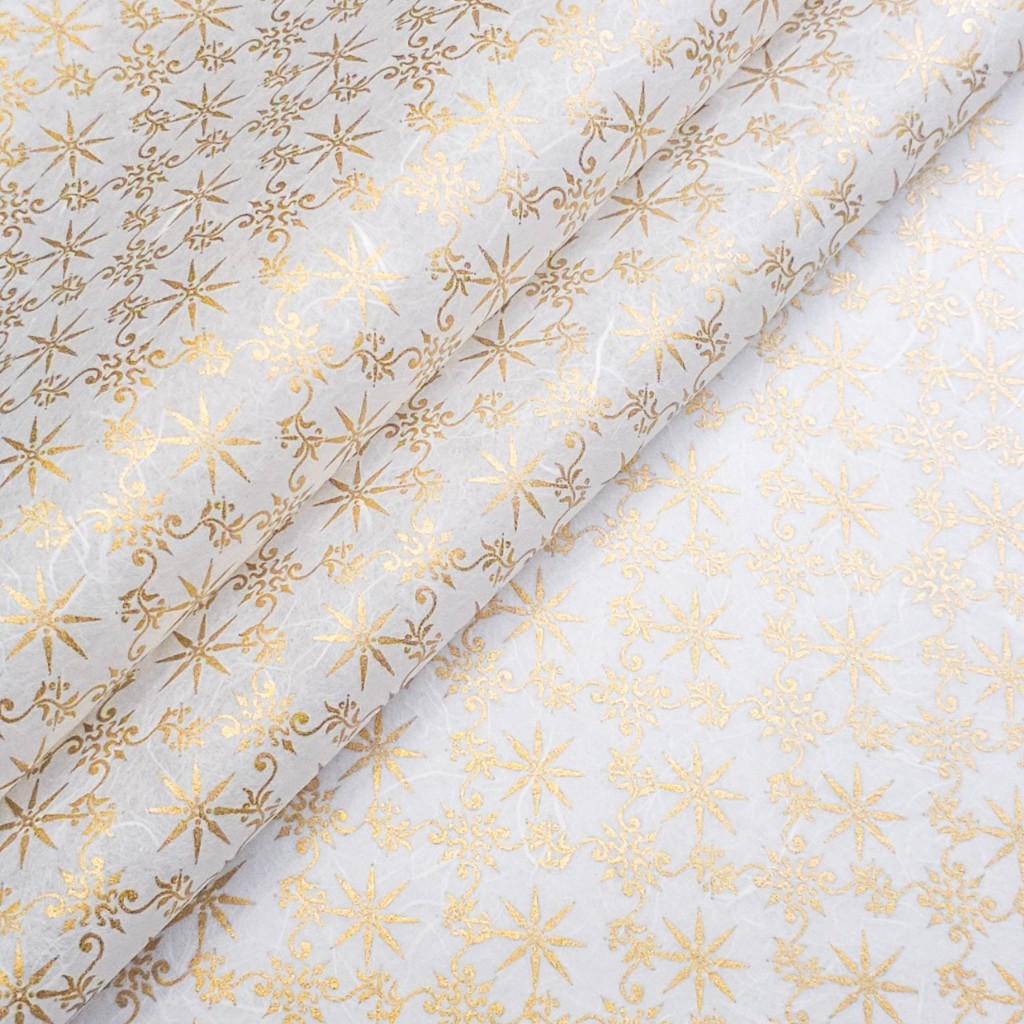 Paper Valley พิมพ์ลายคริสต์มาสสตาร์ Christmas Star Screen-printed Kozo ...