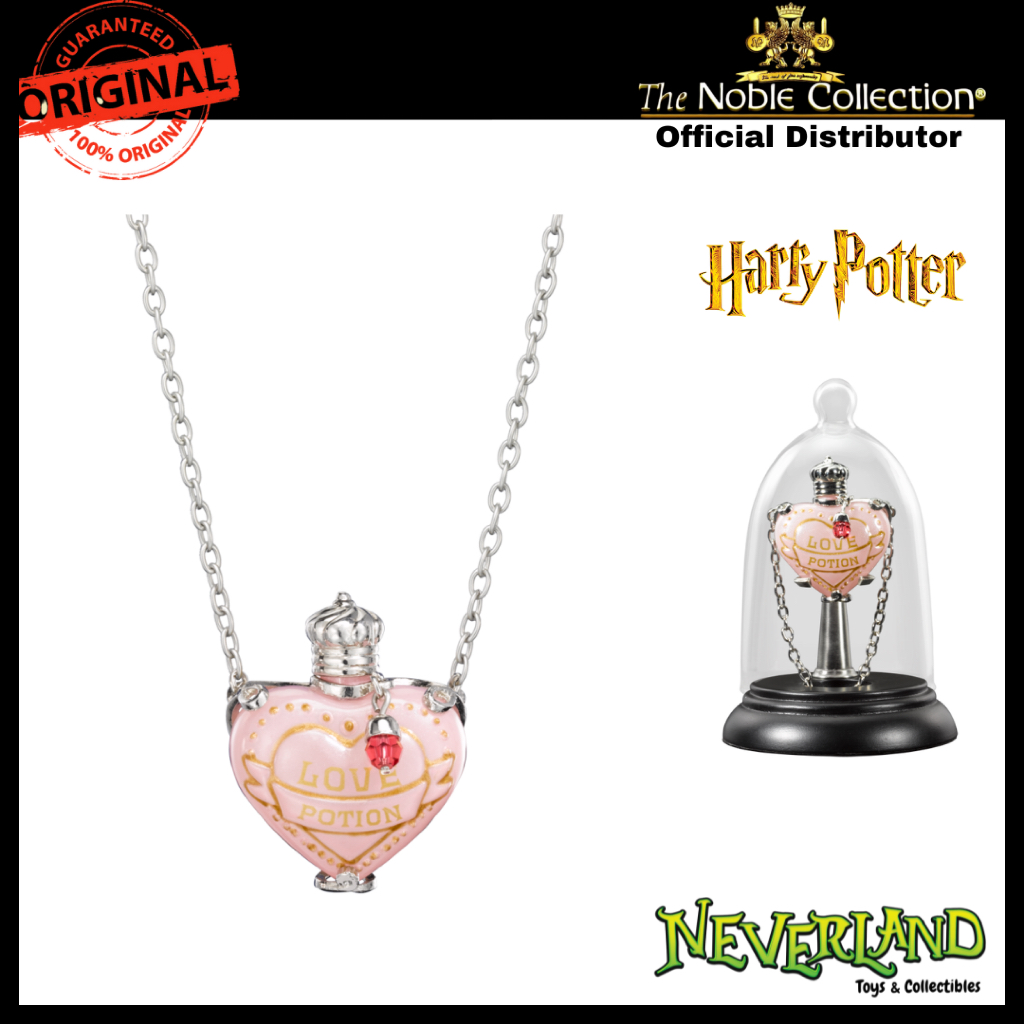 The Noble Collection – Pendentif Potion D’Amour Harry Potter (Amortentia) – Chaîne 45 Cm, Présentoir Verre – Réplique Officielle