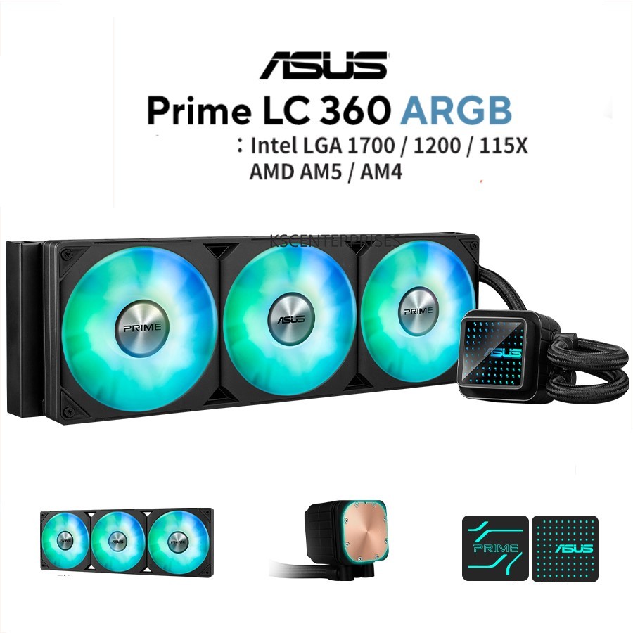 ส่งด่วน CPU LIQUID COOLER ASUS PRIME LC 360 ARGB - black | Shopee Thailand