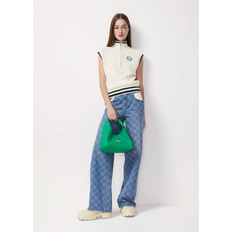 Cps chaps เกงทรงกระบอกลายMonogram | Shopee Thailand