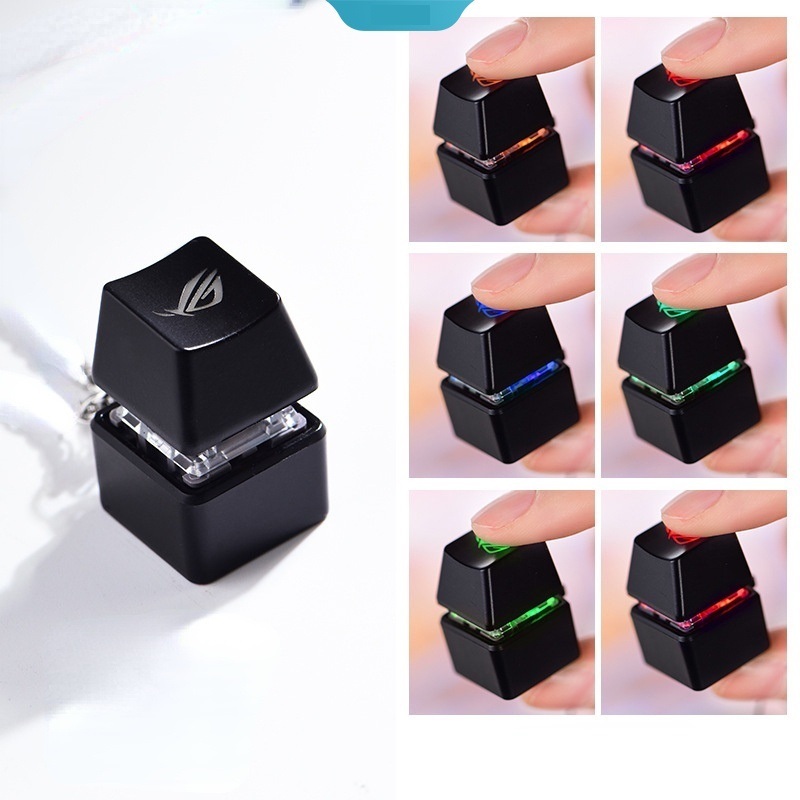 พวงกุญแจสวิตช์คีย์บอร์ด Mechanical ROG พร้อมไฟ RGB ให้เป็นของขวัญกดคลาย ...