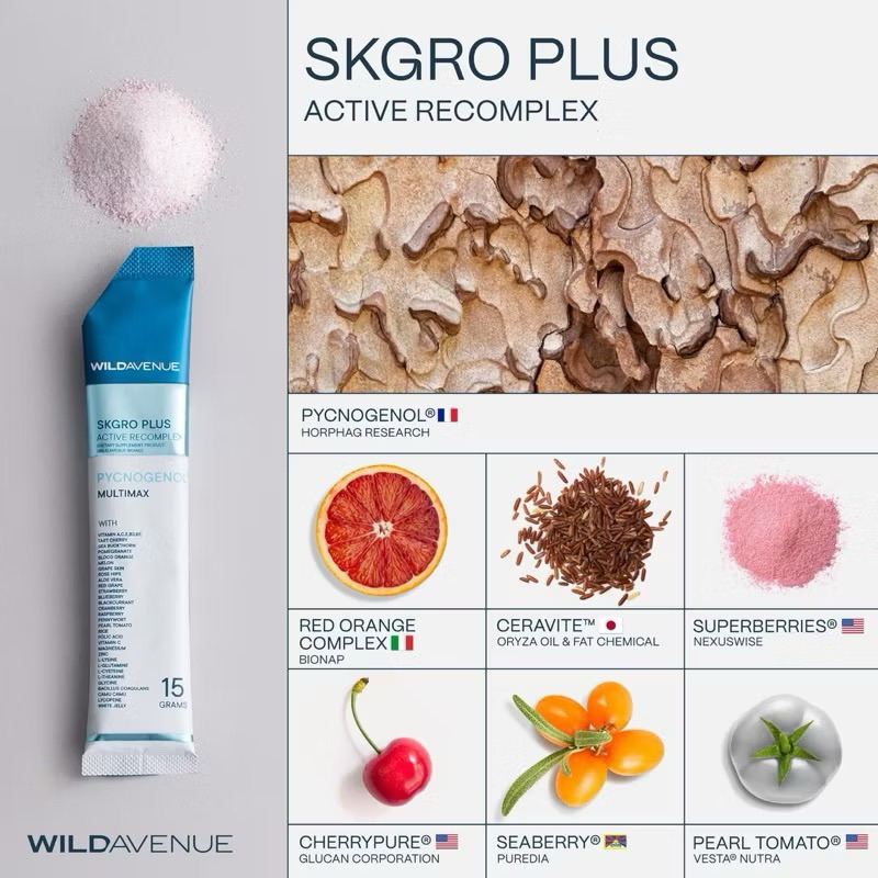 🔥โปร3กล่อง แถมSKGRO3ซอง🔥WILD AVENUE : SKGRO PLUS ACTIVE RECOMPLEX ...