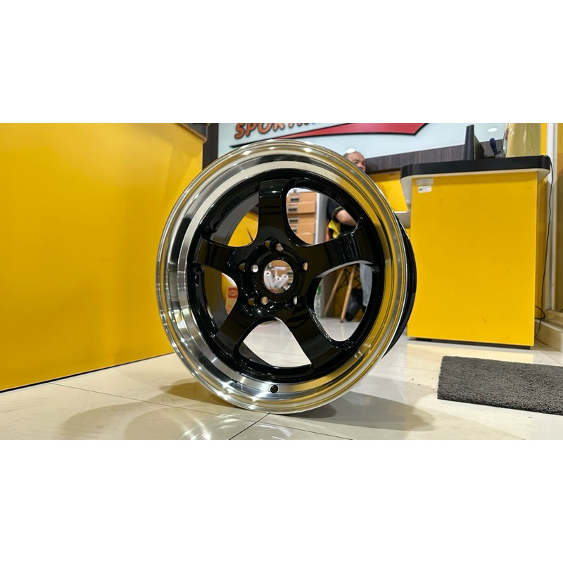 ล้อแม็กซ์ Monster S1R สีดำขอบกระจก หน้า8 หลัง9 17นิ้ว 5รู114 ET35/32 ...