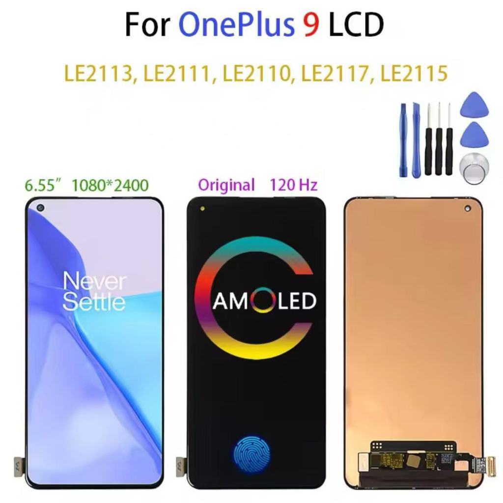 OnePlus 9 LE2113 LE2111 LE2110 TFT LCD Screen With Digitizer Full Assembly, Not Supporting Fingerprint Identification