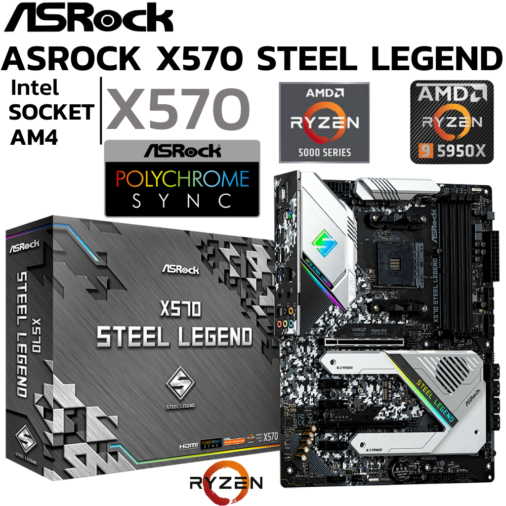 Asrock X570 Steel Legend Atx Am4 Amd Motherboard Reviews ASRock