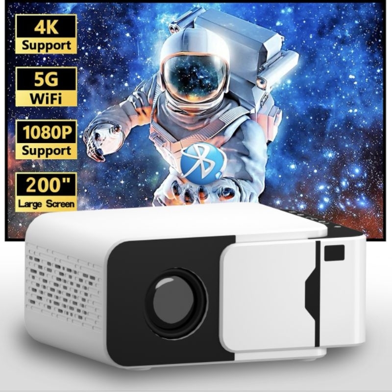 projector mini T5 Android13 มินิ โปร เจ ค เตอร์ mini projector ชัด4K ดู ...