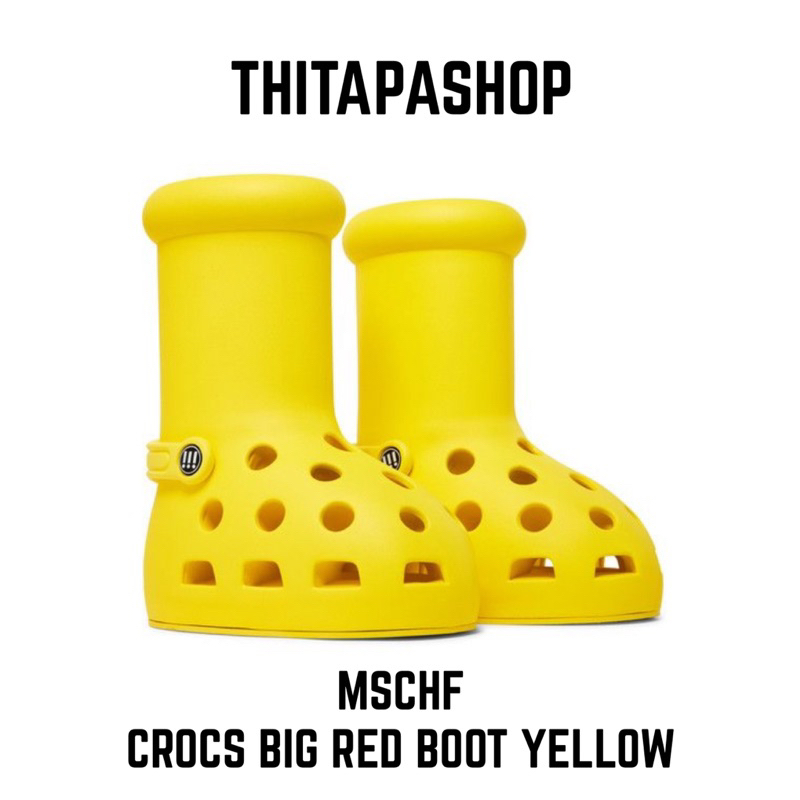 MSCHF X CROCS BIG RED BOOT YELLOW | Shopee Thailand