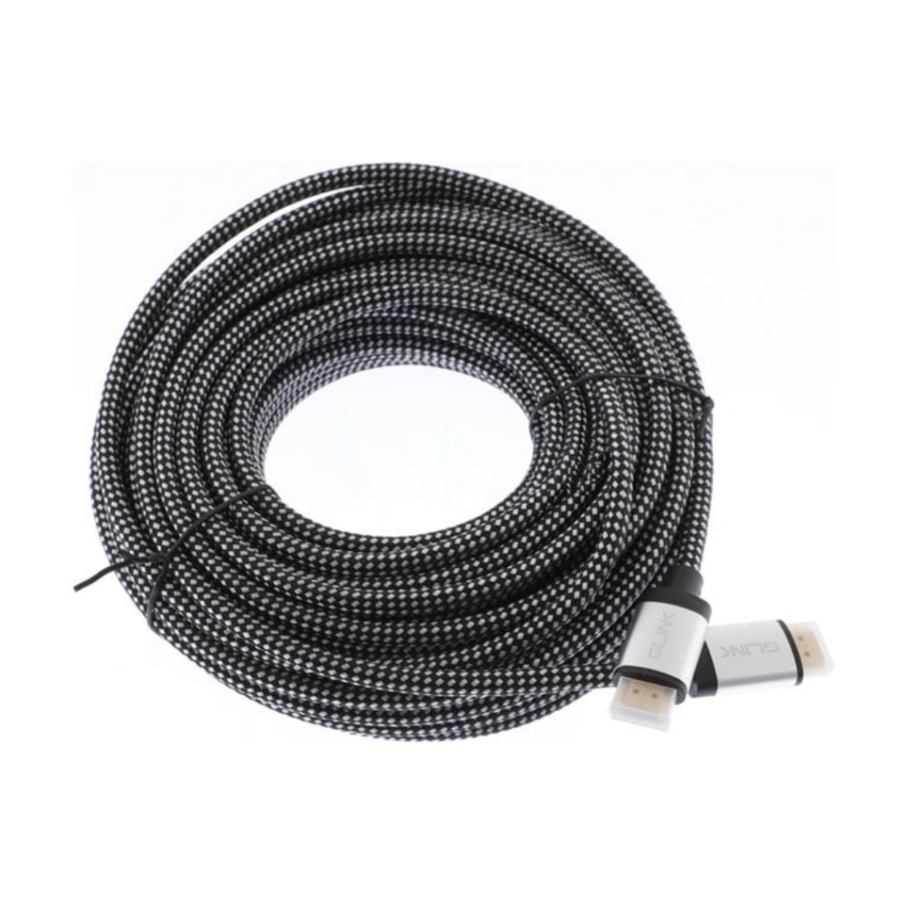 Glink GL201 15M (GL-201) CABLE HDMI 4K (V.2.0) M/M (15M) สายถักยาว 15 ...