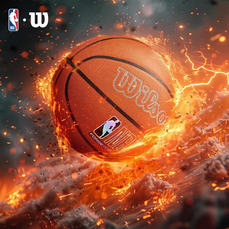 WILSON NBA Forge Plus ลูกบาสเกตบอล PU 100% Size 7 WZ2016801XB7 Official ...