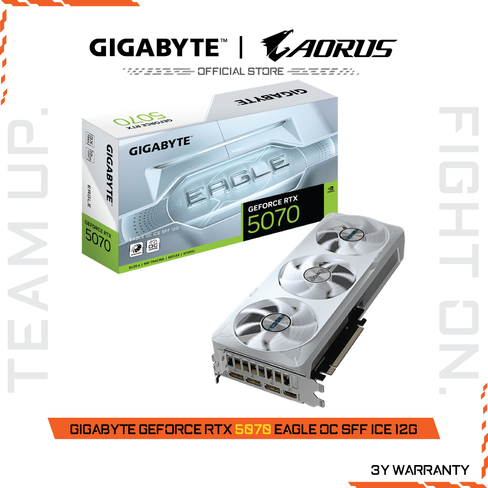 GIGABYTE GeForce RTX 5070 EAGLE OC SFF ICE 12G (VGA Card) GV-N5070EAGLEOC ICE-12GD