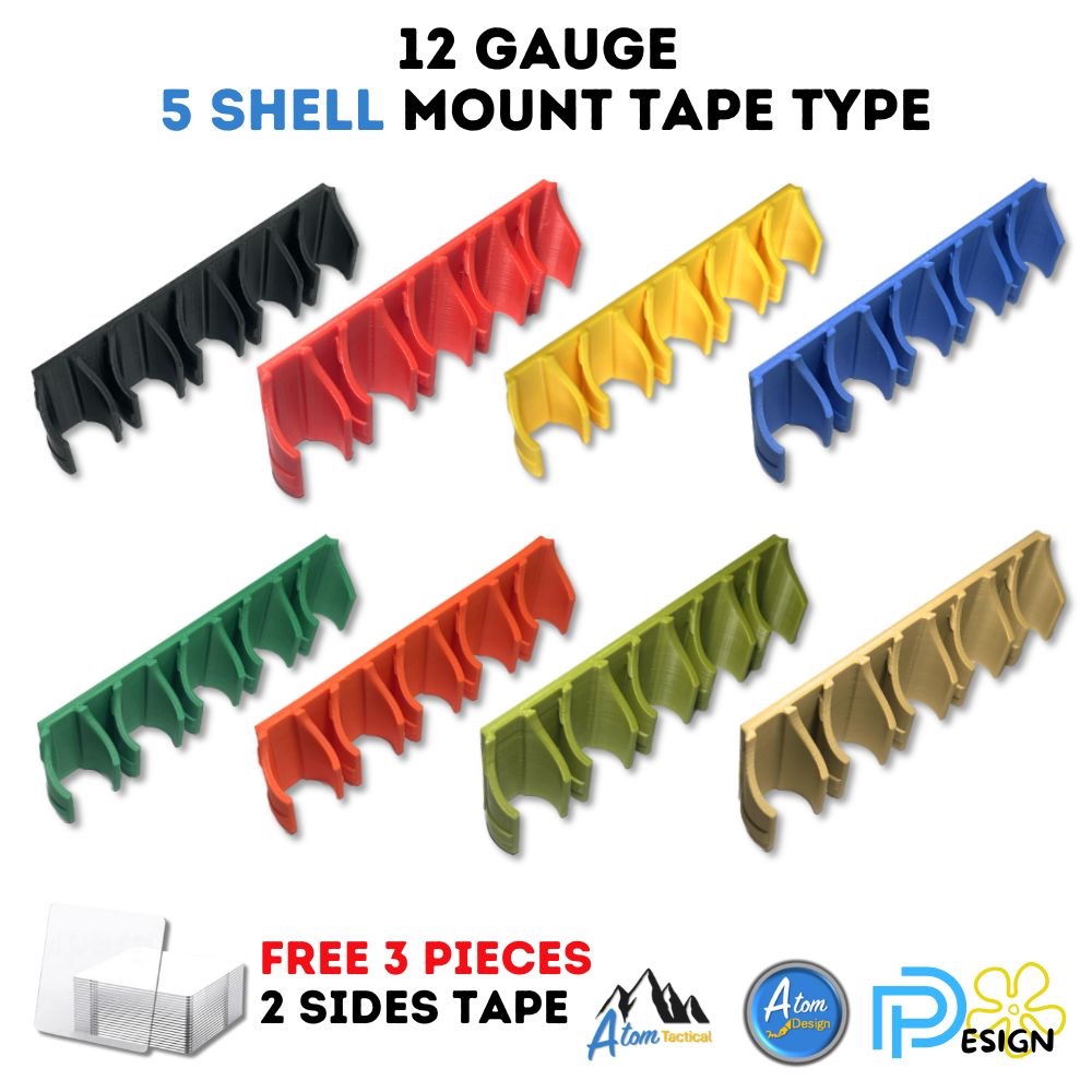 ติดตั้งคู่เบอร์ 12 แบบ 5 ช่อง ชนิดเทป - 12GA 5 Shells Mount Tape Type ...
