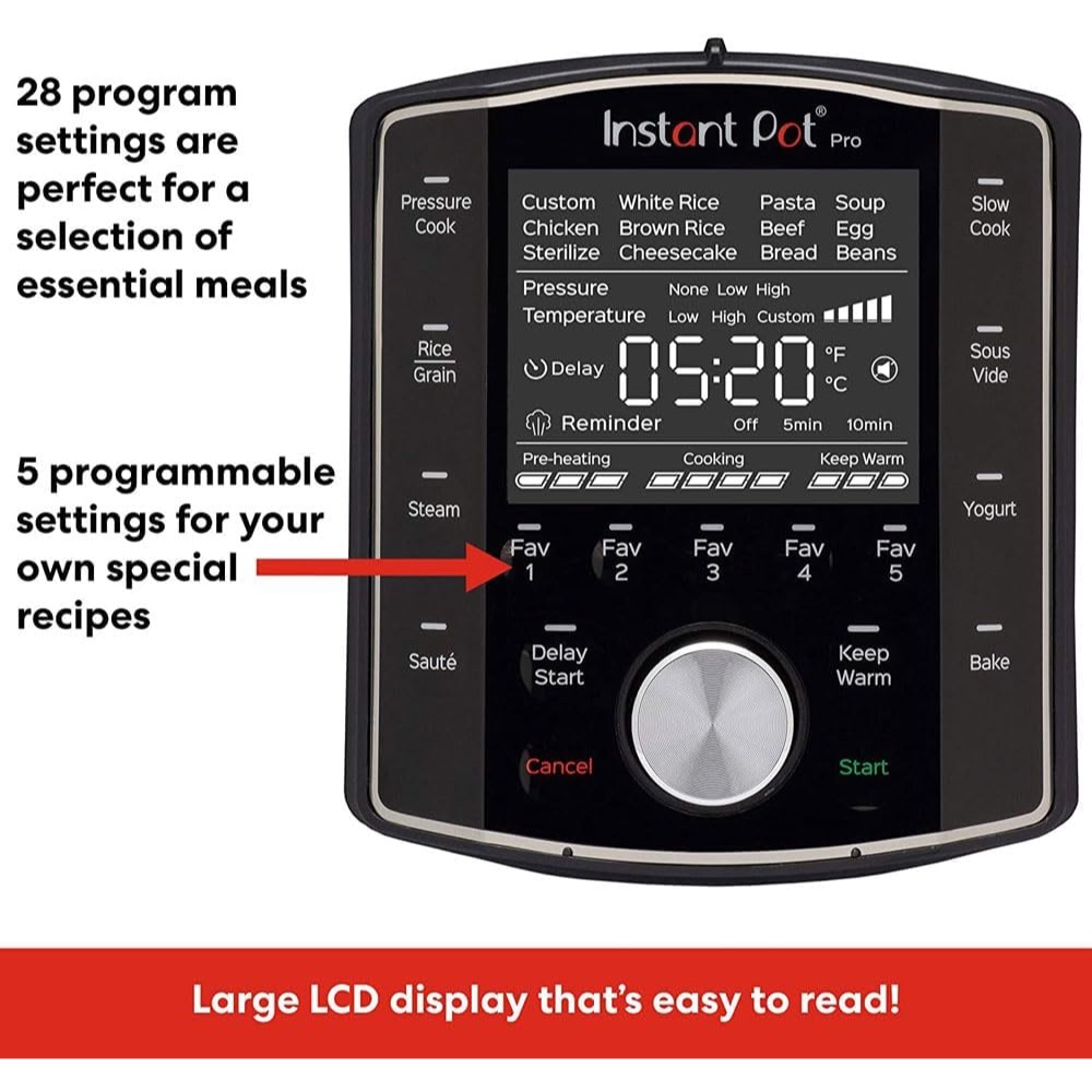 Instant Pot Pro หม้อความดันเอนกประสงค์ 10-in-1 Electric Multi ...