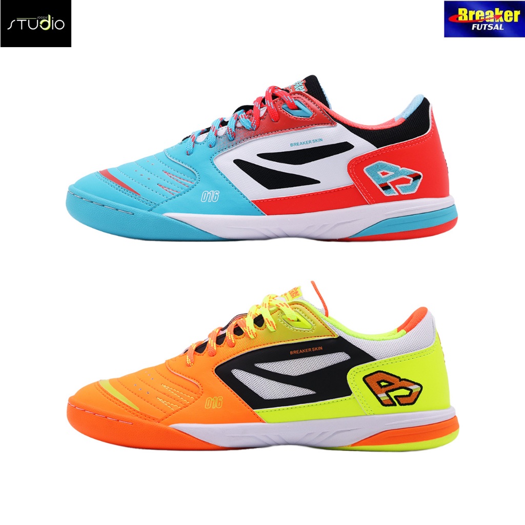 [สินค้าลิขสิทธิ์แท้ 100%] รองเท้าฟุตซอล Breaker CM016 BL/OR | Shopee ...