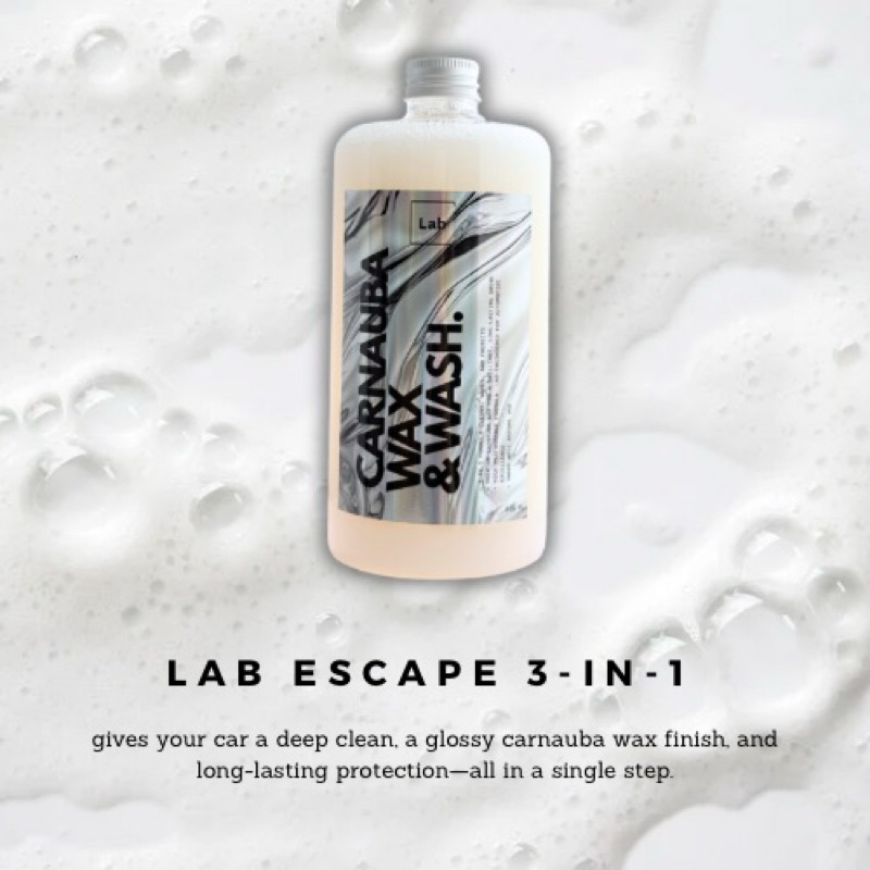 น้ำยาล้างรถ Carnauba Wax & Was: Lab escape | Shopee Thailand