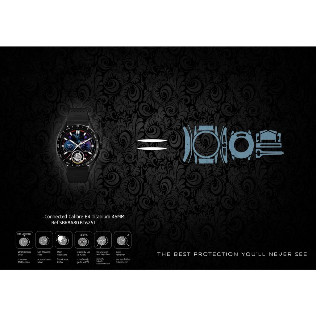 ฟิล์มกันรอยนาฬิกา Watch Protection Film สำหรับ แบรนด์ Tag Hever ...