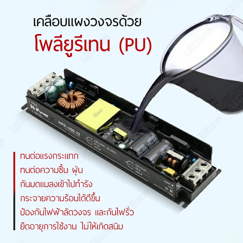 สวิทชิ่ง พาวเวอร์ ซัพพลาย ตัวแปลงไฟ ตัวแปลง 12v PCB Potting รุ่นบาง ...