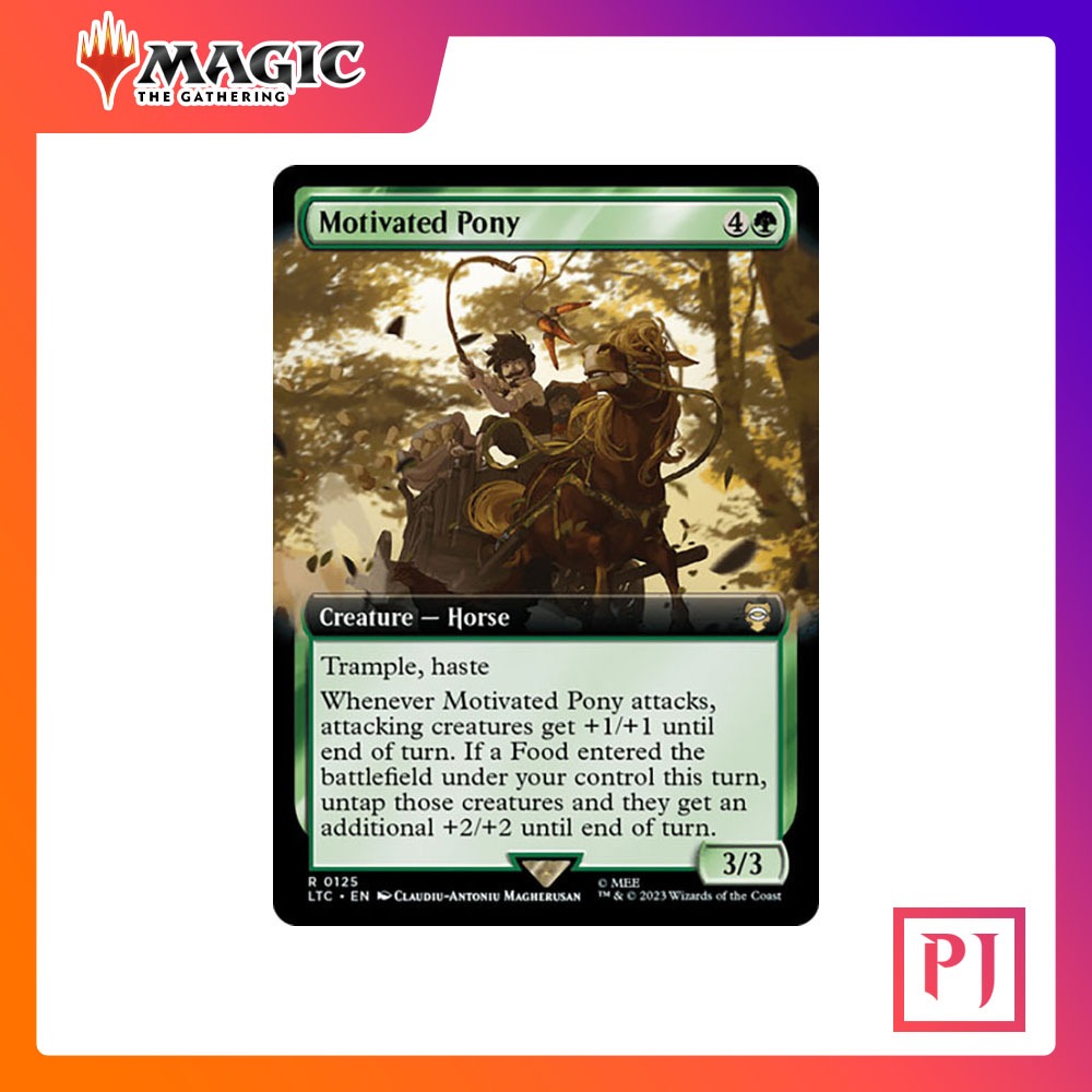[MTG] Motivated Pony (Extended Art) [LTC] [GREEN] [RARE] [NORMAL] [ENG ...